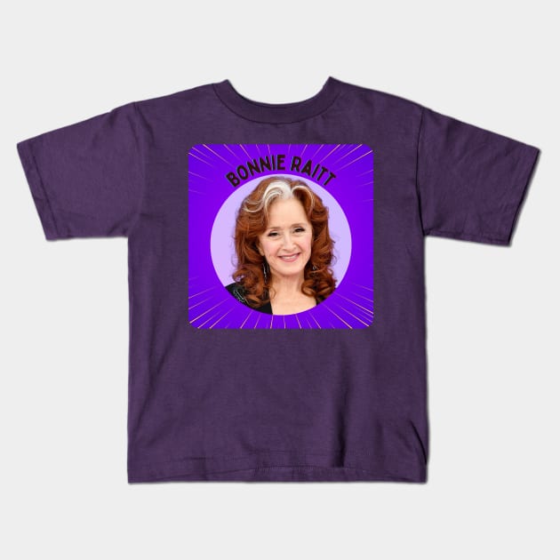 Bonnie Raitt Portrait Session Kids T-Shirt by akastardust